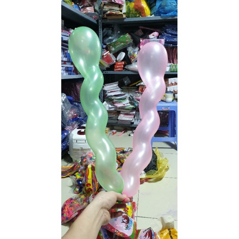 40 quả bóng bay xoắn dài khi thổi 70cm, bóng bay hình sâu