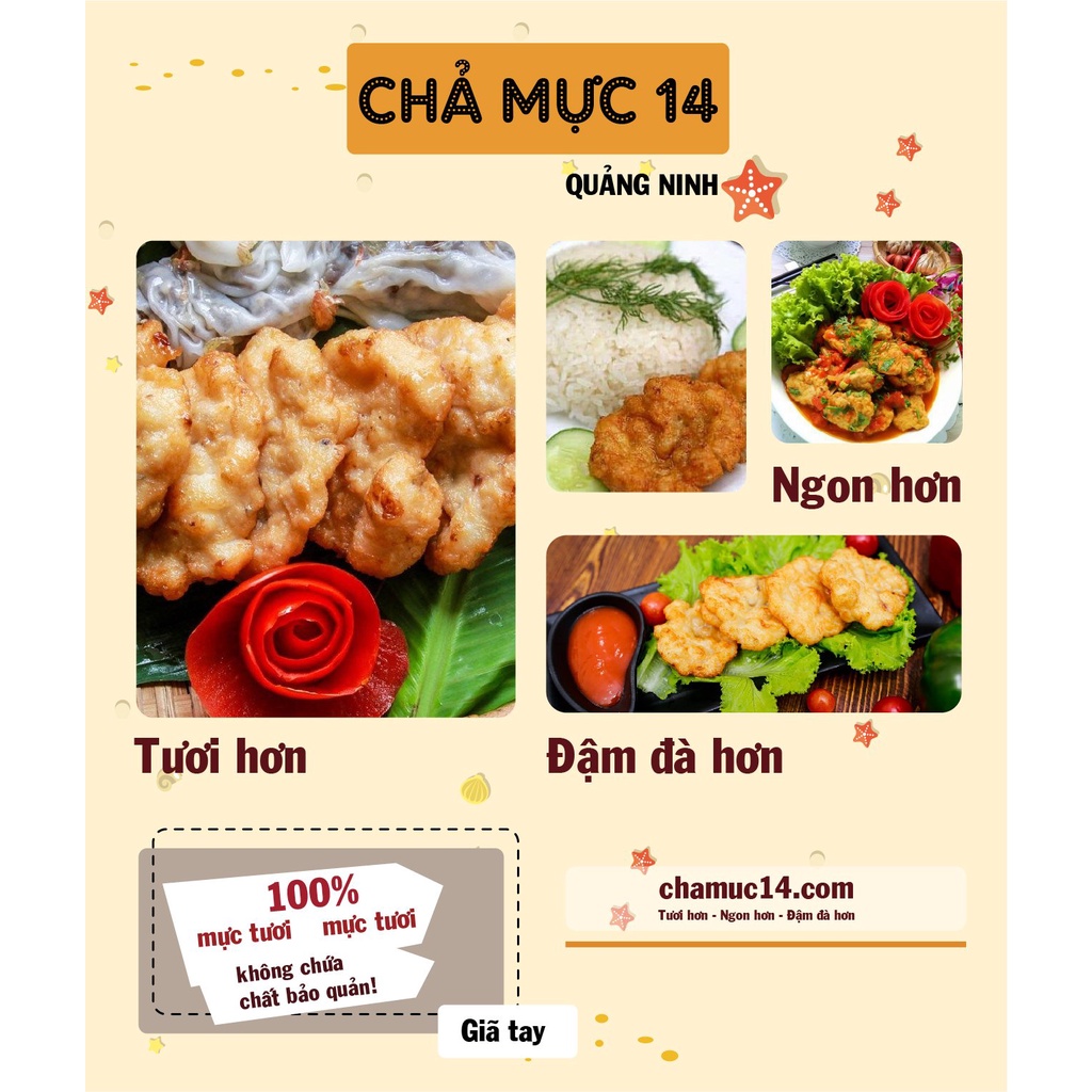 Chả mực giã tay Quảng Ninh.