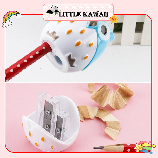 Chuốt gọt bút chì 2 lỗ cú mèo cute (chọn màu)