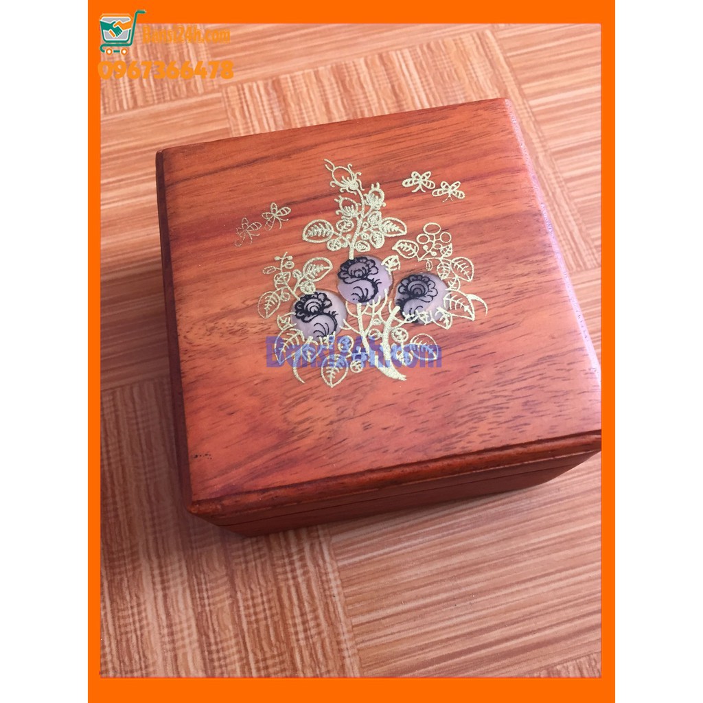 Hộp trang sức thời trang cao cấp bảo vệ đồng hồ, trang sức khỏi trầy xước, Chất liệu gỗ Hương tự nhiên