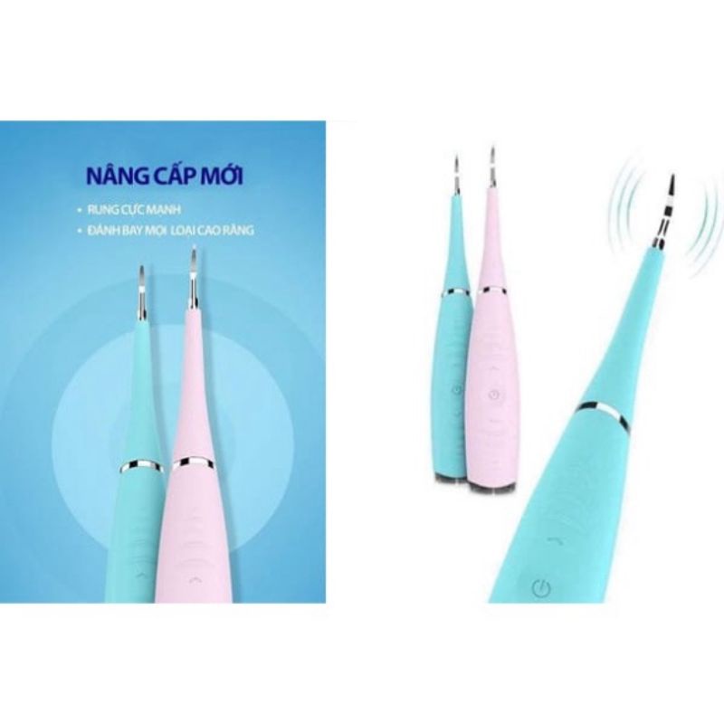 Máy lấy cao răng tự động tại nhà MiNi Dental Japan - 3 chế độ rung ( Có bảo hành) ăn toàn, không ê buốt - Soleilshop