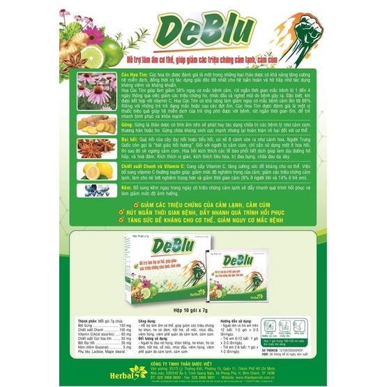 Trà chanh gừng DeBlu hộp 10gói | BigBuy360 - bigbuy360.vn