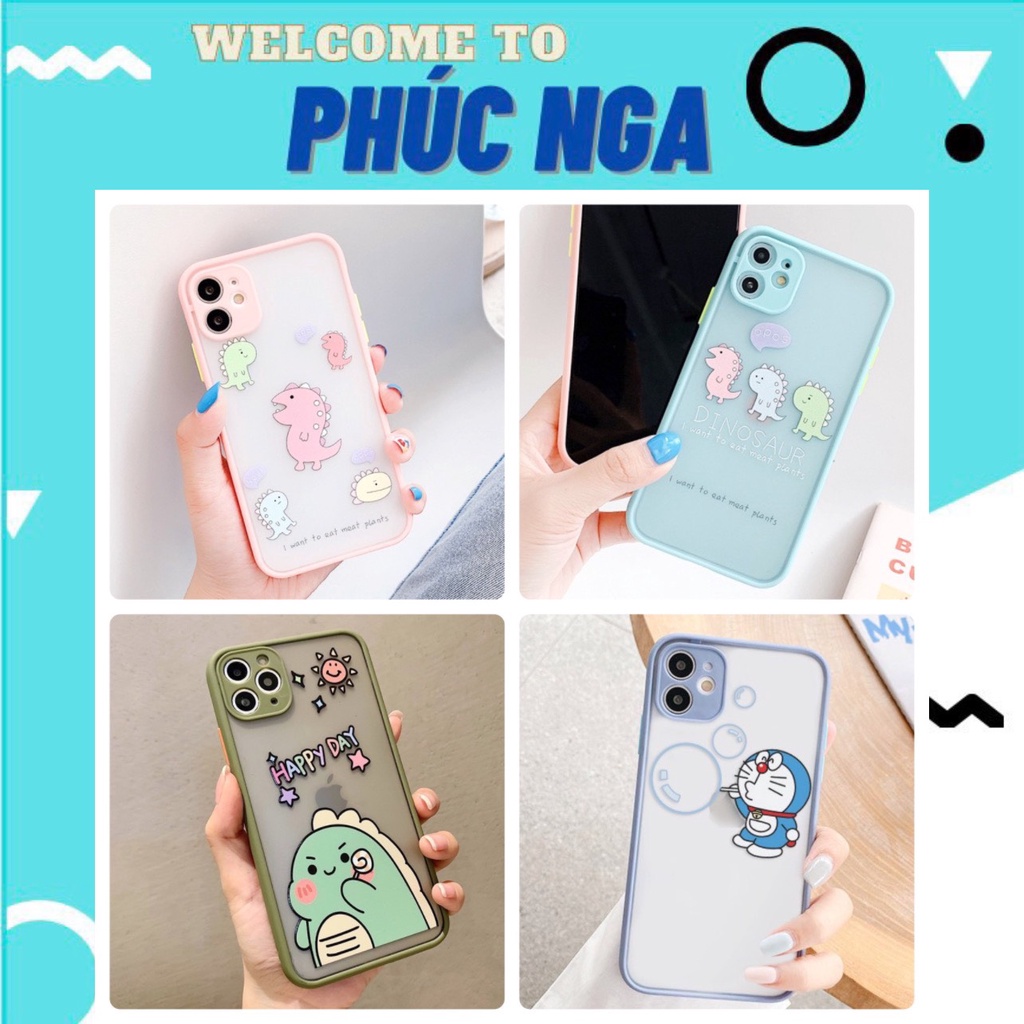 Ốp lưng nhám viền cao su Iphone 6 plus /6s plus/7 plus /8 plus/6/6S/7/8/SE 2020/XR