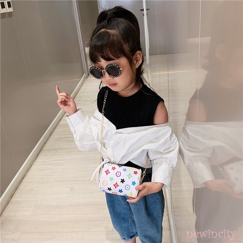 Túi da đeo chéo phong cách Hàn Quốc xinh xắn cho bé gái