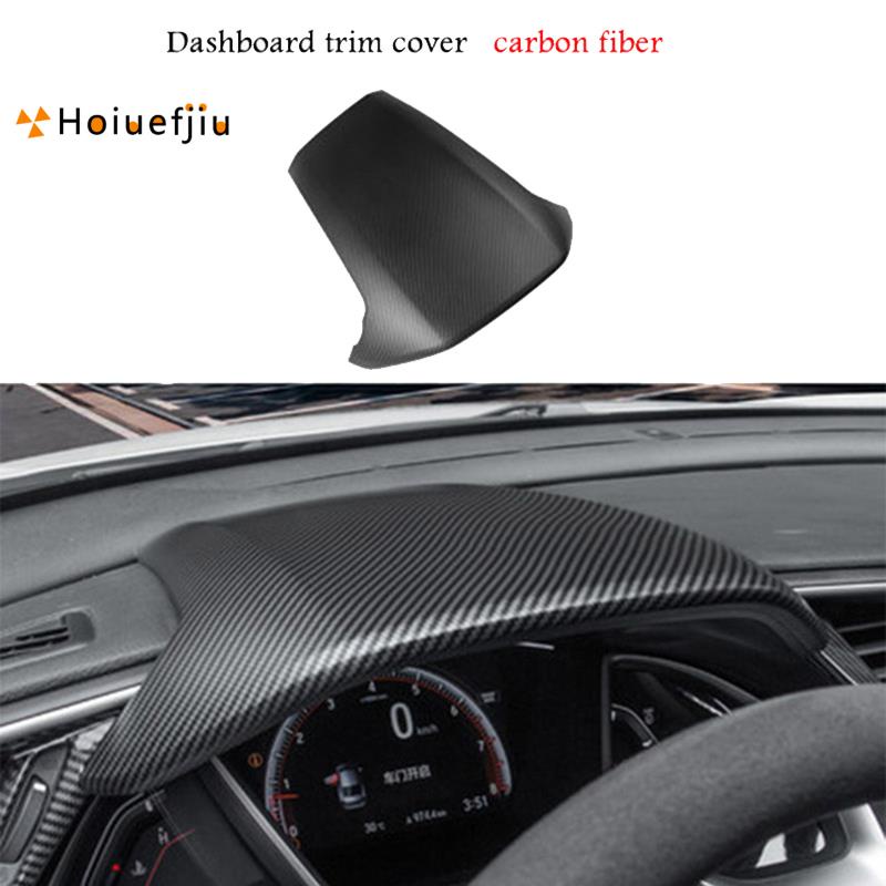 Viền bọc bảng điều khiển trung tâm vô lăng xe hơi bằng sợi carbon cho Honda Civic 10Th