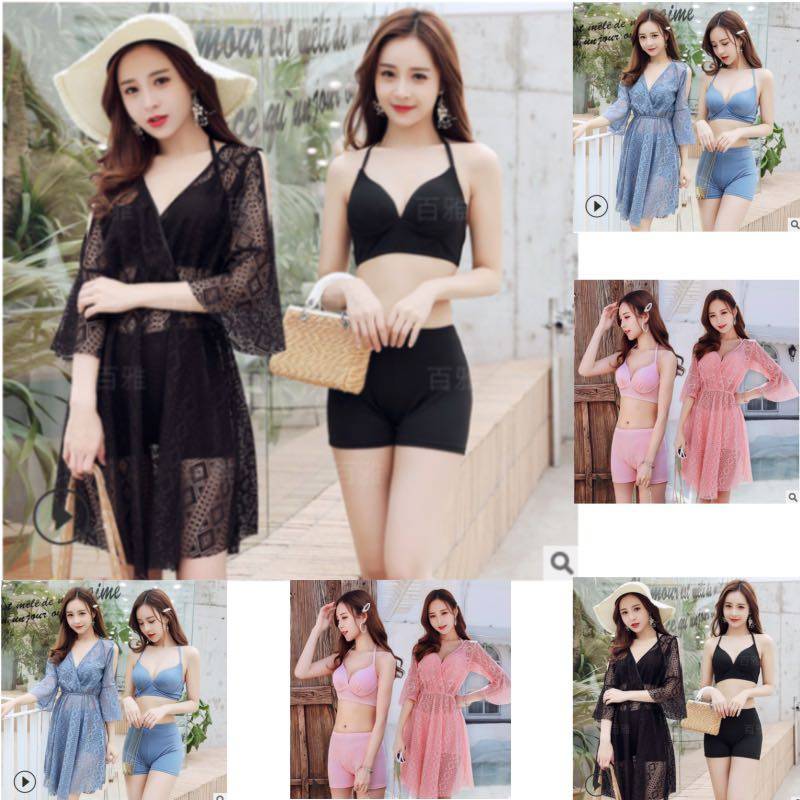 Đồ bơi nữ chia ba mảnh Bộ thép Torch Sexy Áo ren Super Fairy Sand Beach Hot Suối Đồ bơi Bán buôn 668090