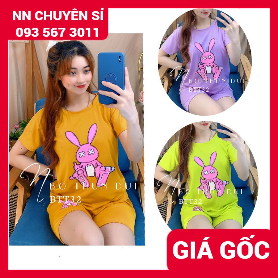 Đồ bộ nữ mặc nhà chất thun mềm mịn in hình hoạt hình in chữ dễ thương BTT tổng hợp