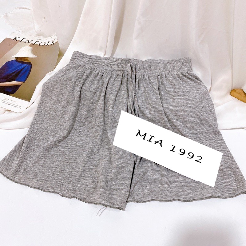 Quần đùi mặc nhà nữ MIA 1992 cao cấp - Quần đùi short nữ len tăm mềm mịn dáng ôm kiểu trơn basic sooc nữ 2022