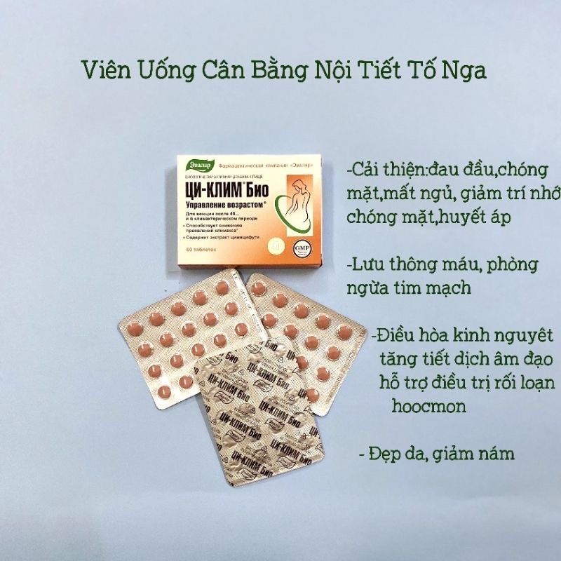 Viên uống bổ sung nội tiết tố Nga hộp 60v chính hãng