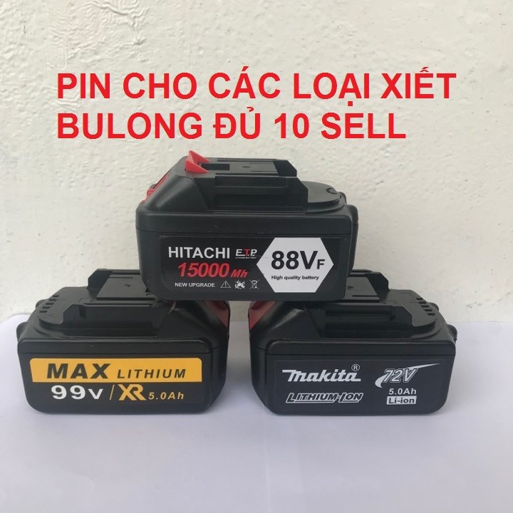 PIN MÁY SIẾT BULONG, PIN DÙNG CHO CÁC LOẠI MÁY IẾT BULONG KEN, HITACHI, DEWAT, MAKITA