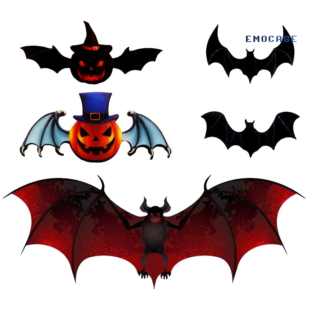 Set 12 Decal dán tường Trang Trí Chủ Đề Halloween 3D