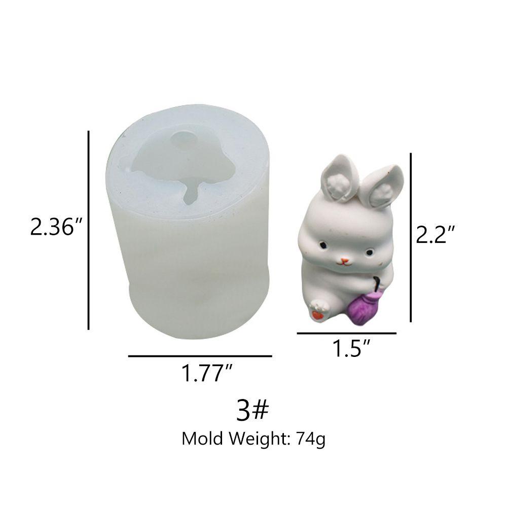 Khuôn Silicone Làm Xà Phòng Hình Thỏ Đáng Yêu
