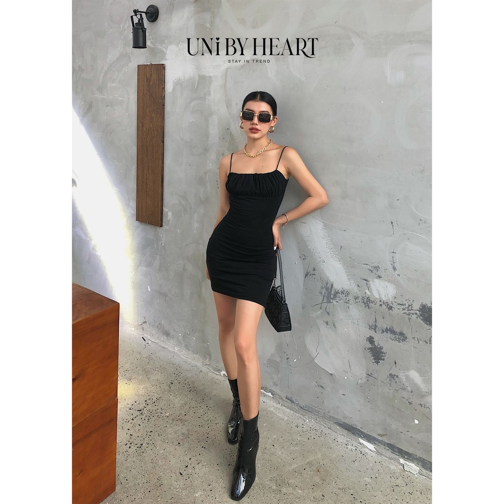 Váy body nữ Cami Dress VHD002 thiết kế 2 dây, vải cotton co giãn thoải mái - Uni By Heart | BigBuy360 - bigbuy360.vn