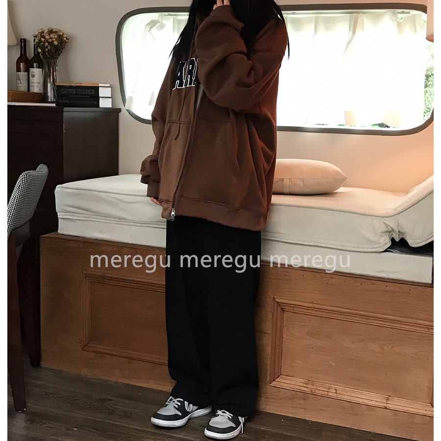 Áo Khoác Sweater Có Khóa Kéo Thêu Chữ Phong Cách Retro Mỹ 2022 Cho Nữ