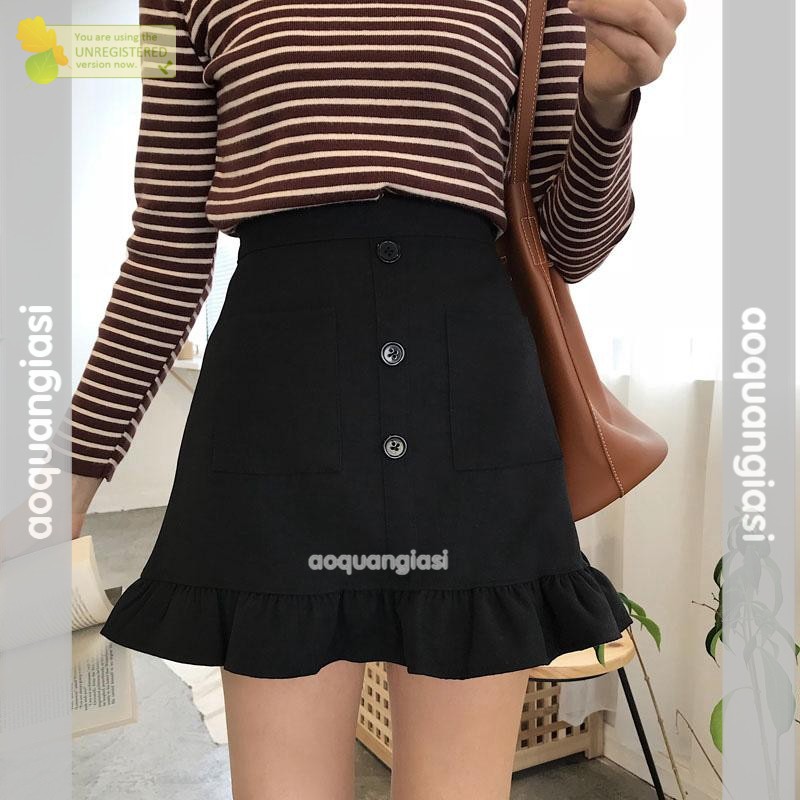 Chân Váy Đuôi Cá Nút Đen | BigBuy360 - bigbuy360.vn