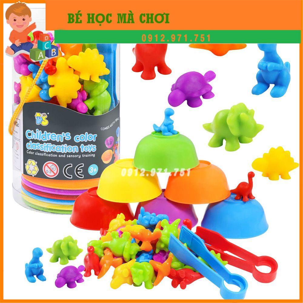 Bộ Đồ Chơi Phân Loại Động Cơ Màu Cầu Vồng Cho Bé