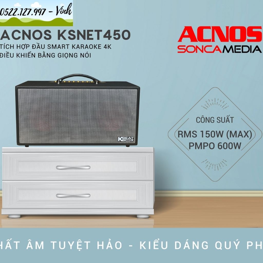 Loa Karaoke di động ACNOS KBEATBOX KSNET450 - Chính hãng - Gia Khang Shop
