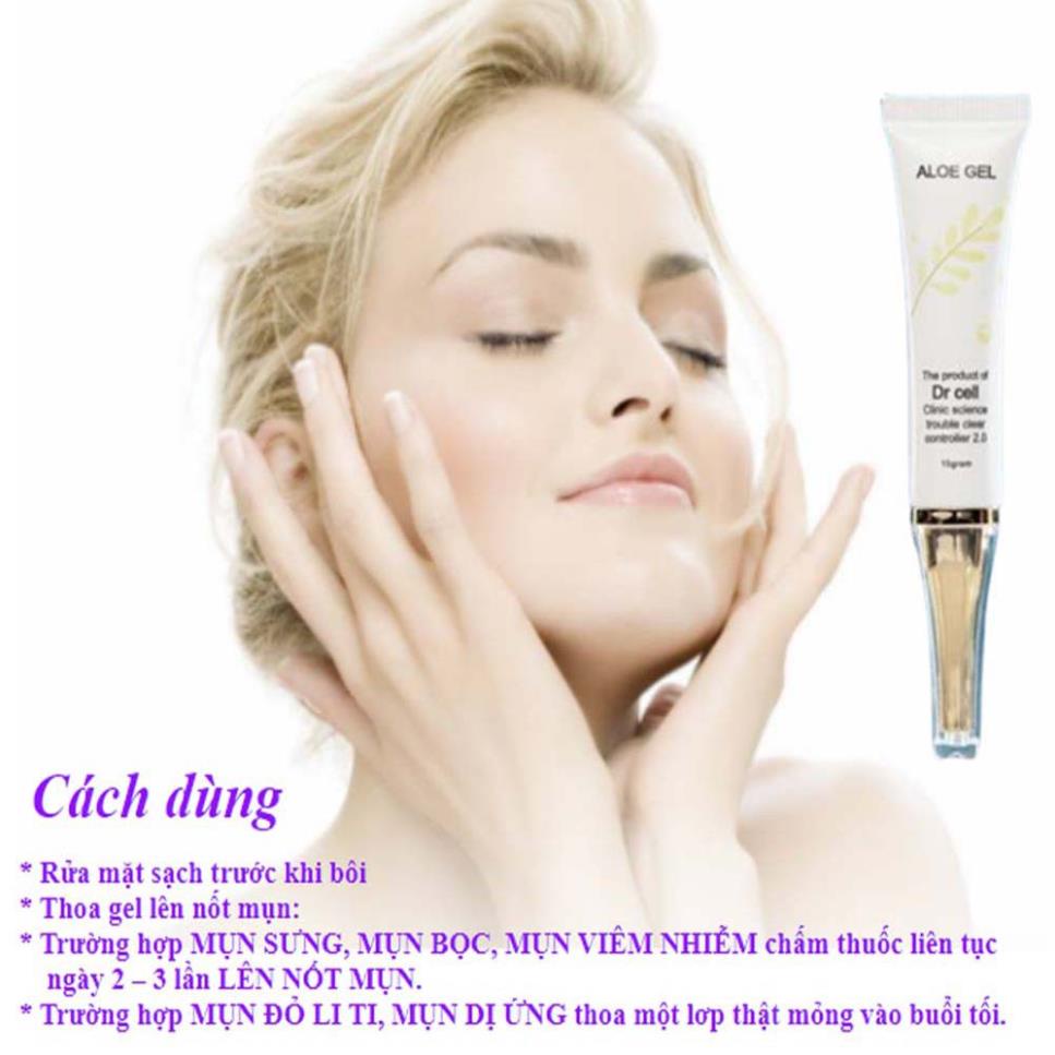 Kem ngừa giảm mụn Nha đam Aloe Gel DR CELL Gel chấm mụn 15 Gr | BigBuy360 - bigbuy360.vn