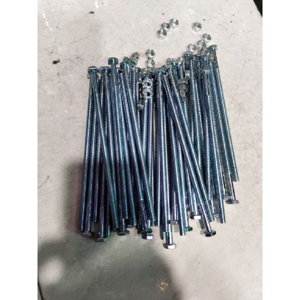 combo 10 bộ bulong+tán đầu lục giác M6