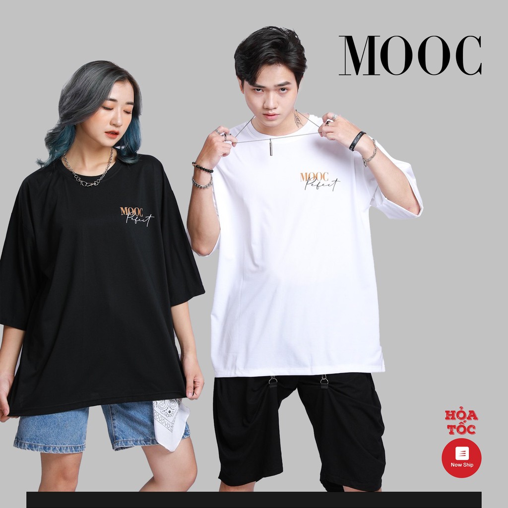 Áo Thun Form Rộng MOOC CLOTHES Áo Cotton Tay Lỡ Unisex Nam Nữ - Logo Mooc Clothes