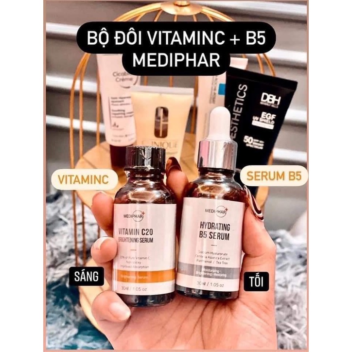 Serum B5/Vitamin C 20 Mediphar Dưỡng Ẩm Cấp Nước Phục Hồi Da 30ml Hàn Quốc