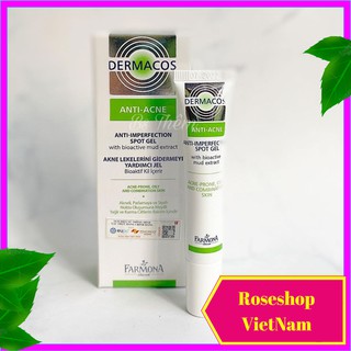DERMACOS Gel Chấm Mụn Farmona Dermacos Anti Acne Imperfection Spot Gel - Kem giảm Mụn Chứa Bùn Hoạt Tính. RSVN SP64