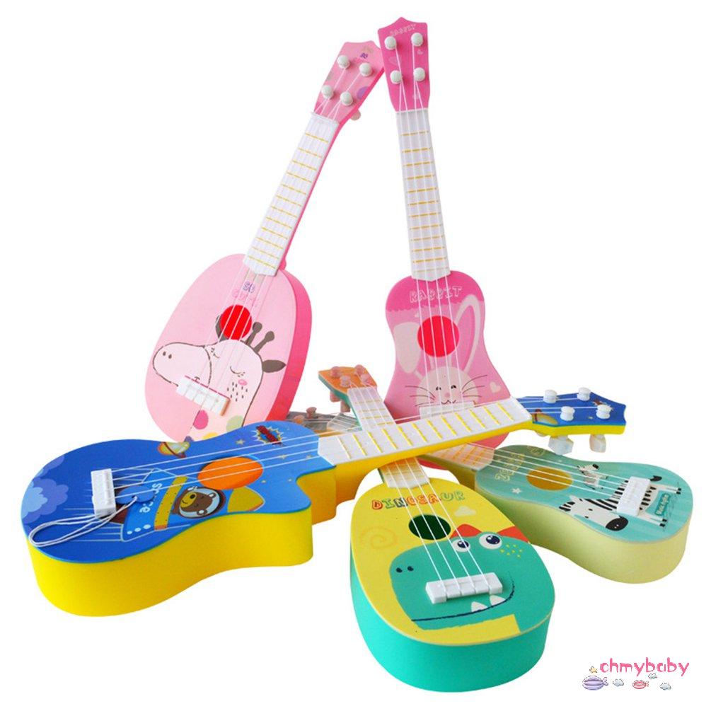 【OMB】 Children Trumpet Simulation Ukulele Four-string Playable Musical Toys