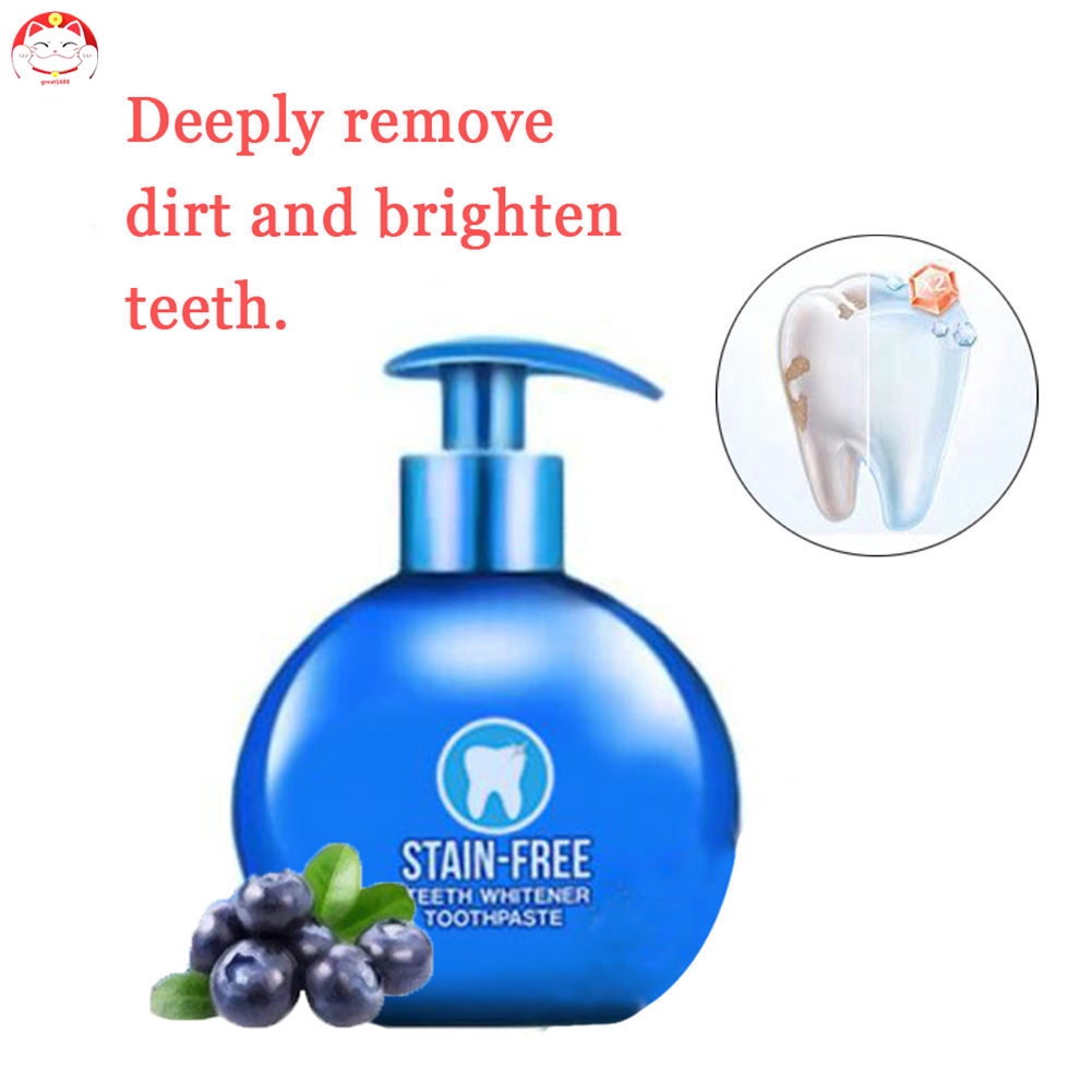 ✂GT⁂ Baking Soda Toothpaste Whitening Stain Remover 220g Press Intensive Toothpaste for Brushing Teeth