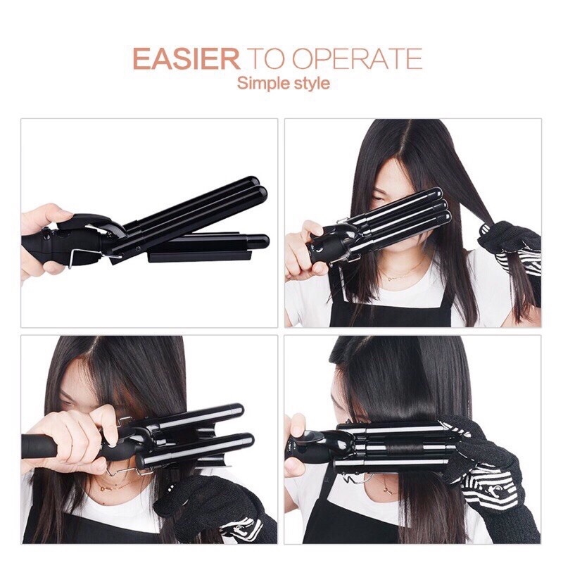 Máy bấm 3 sóng đen