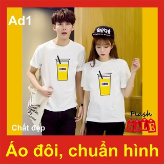 Áo đôi đẹp AD1, trà sữa , forever, mặt cười