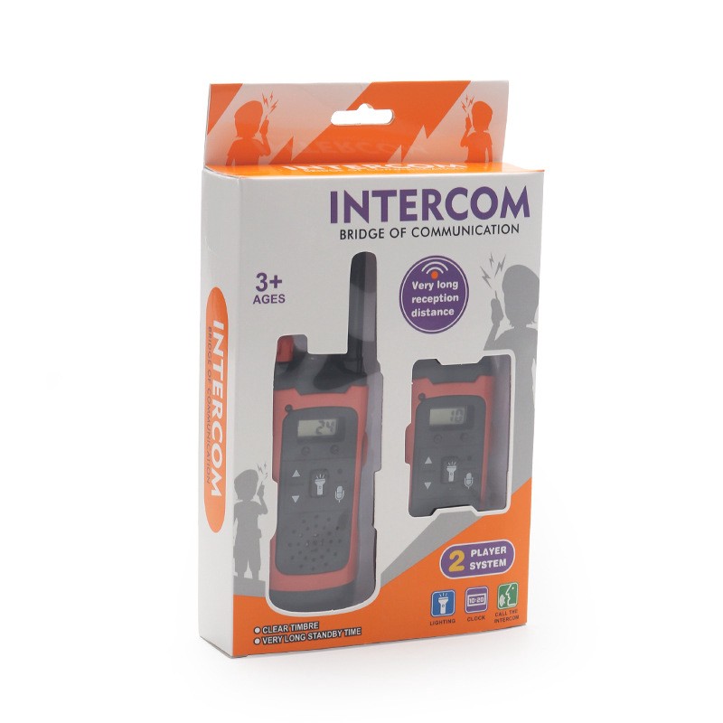 Đồ chơi trẻ em - Bộ Đàm Cầm Tay Intercom Cho Bé Cao Cấp 200-300m có đèn