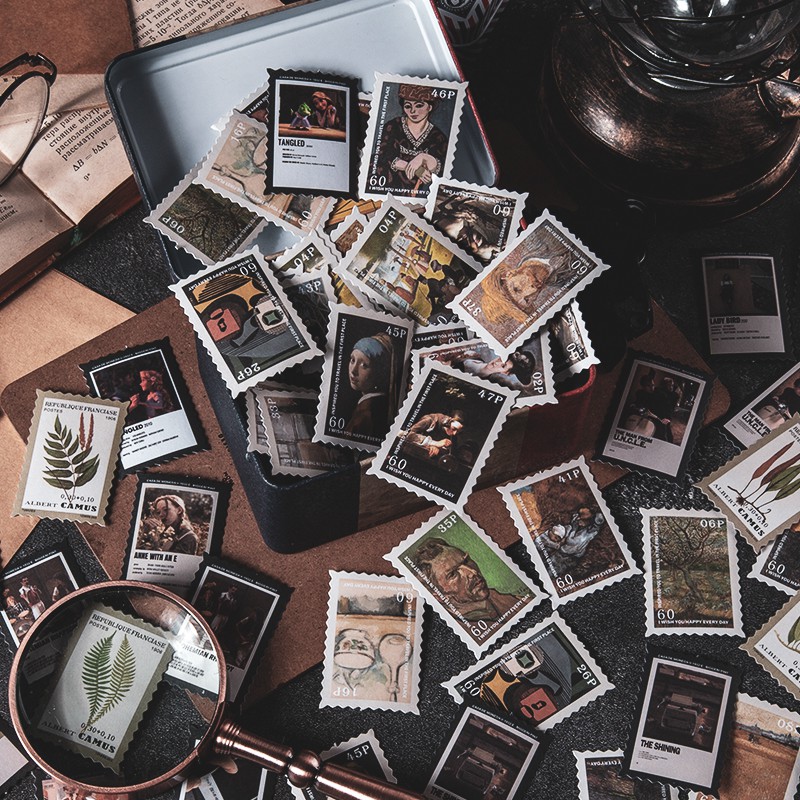 Set 100 Tem Dán Điện Thoại Kiểu Cổ Điển Hợp Thời Trang