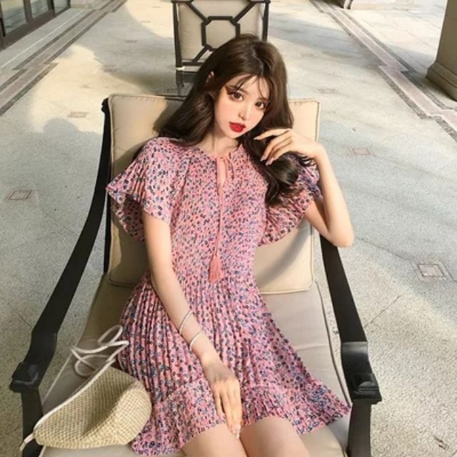 Đầm hoa đầm dự tiệc sang trọng mẫu mới