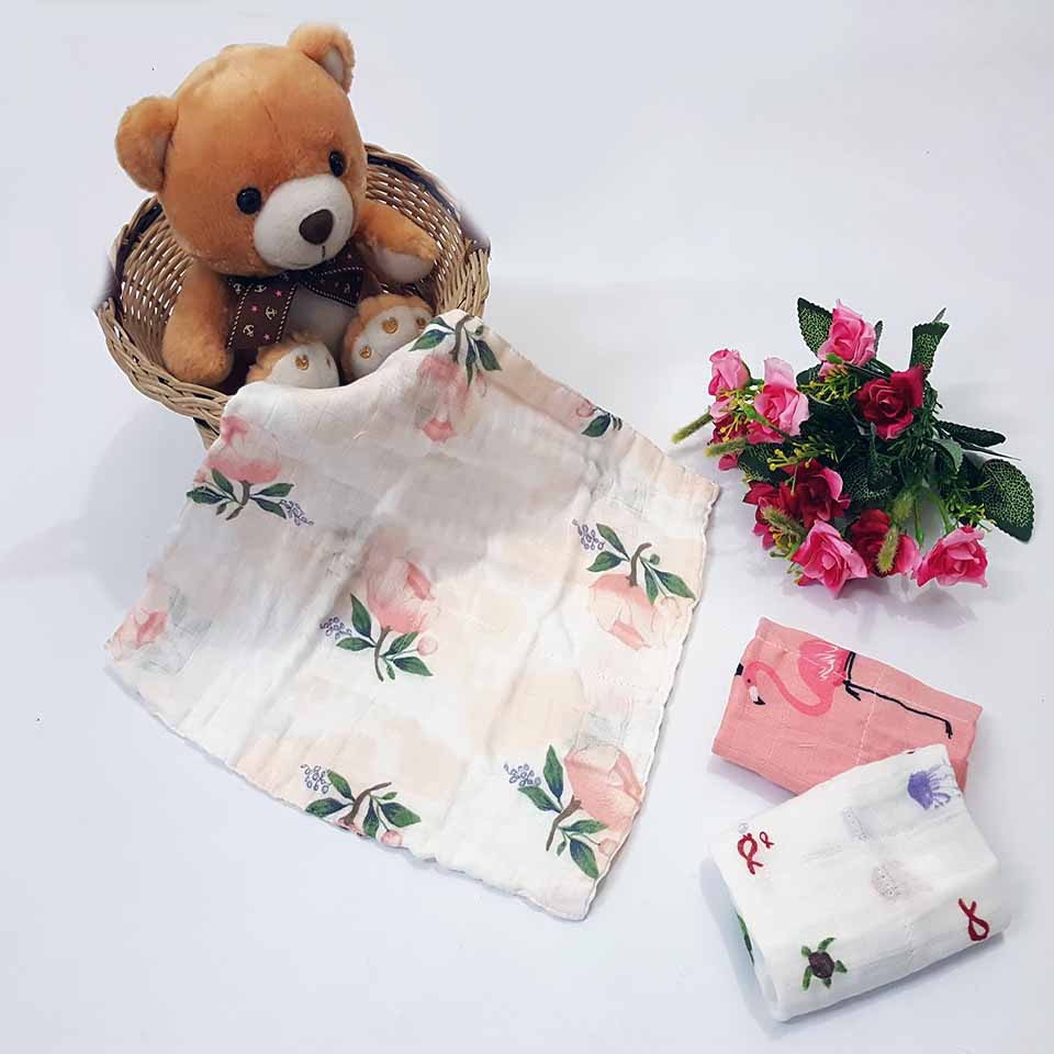 Khăn Sữa Sợi Tre Sơ Sinh Muslin Tree (1 set 3 chiếc) - BTT00160