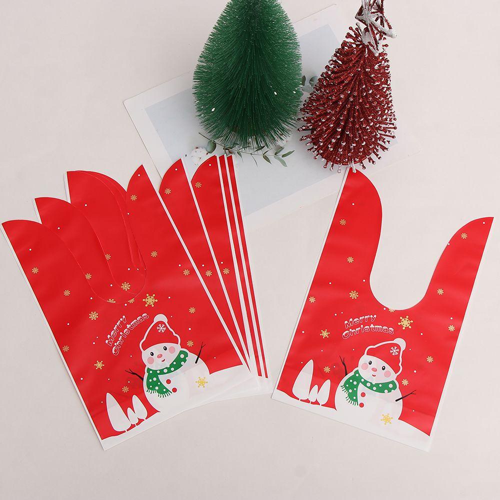 CHOOKEY Túi Đựng Bánh Quy Hình Thỏ / Gấu / Người Tuyết Dùng Trang Trí Tiệc Giáng Sinh