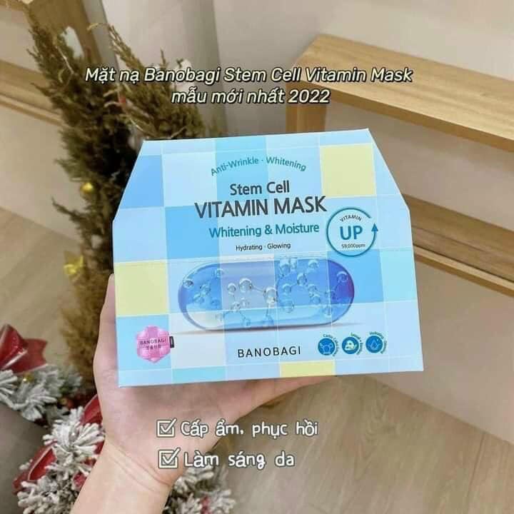 Hộp 10 Miếng Mặt Nạ Banobagi Stem Cell Vitamin Mask Mẫu 2022