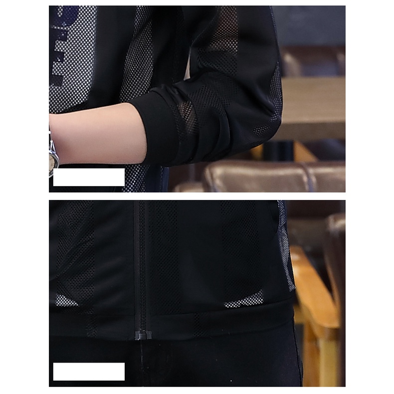 Áo khoác chống nắng chống tia cực tím vải lụa lạnh phối lưới siêu mỏng thoáng khí thời trang cho nam và nữ khi câu cá