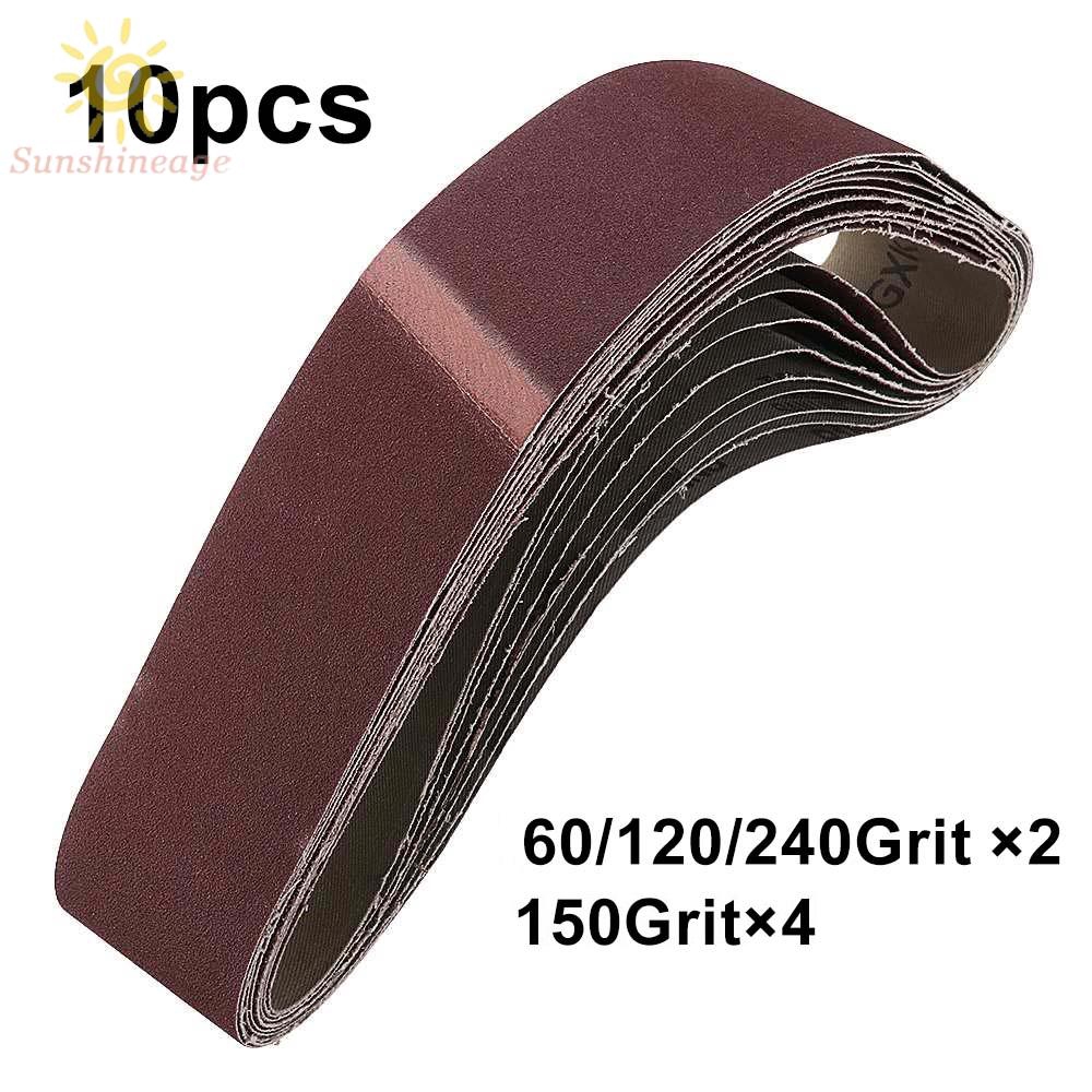 Dây Đai Chà Nhám 60 / 120 / 150 / 240 Grit Bằng Nhôm Màu Nâu Dùng Làm Đồ Gỗ