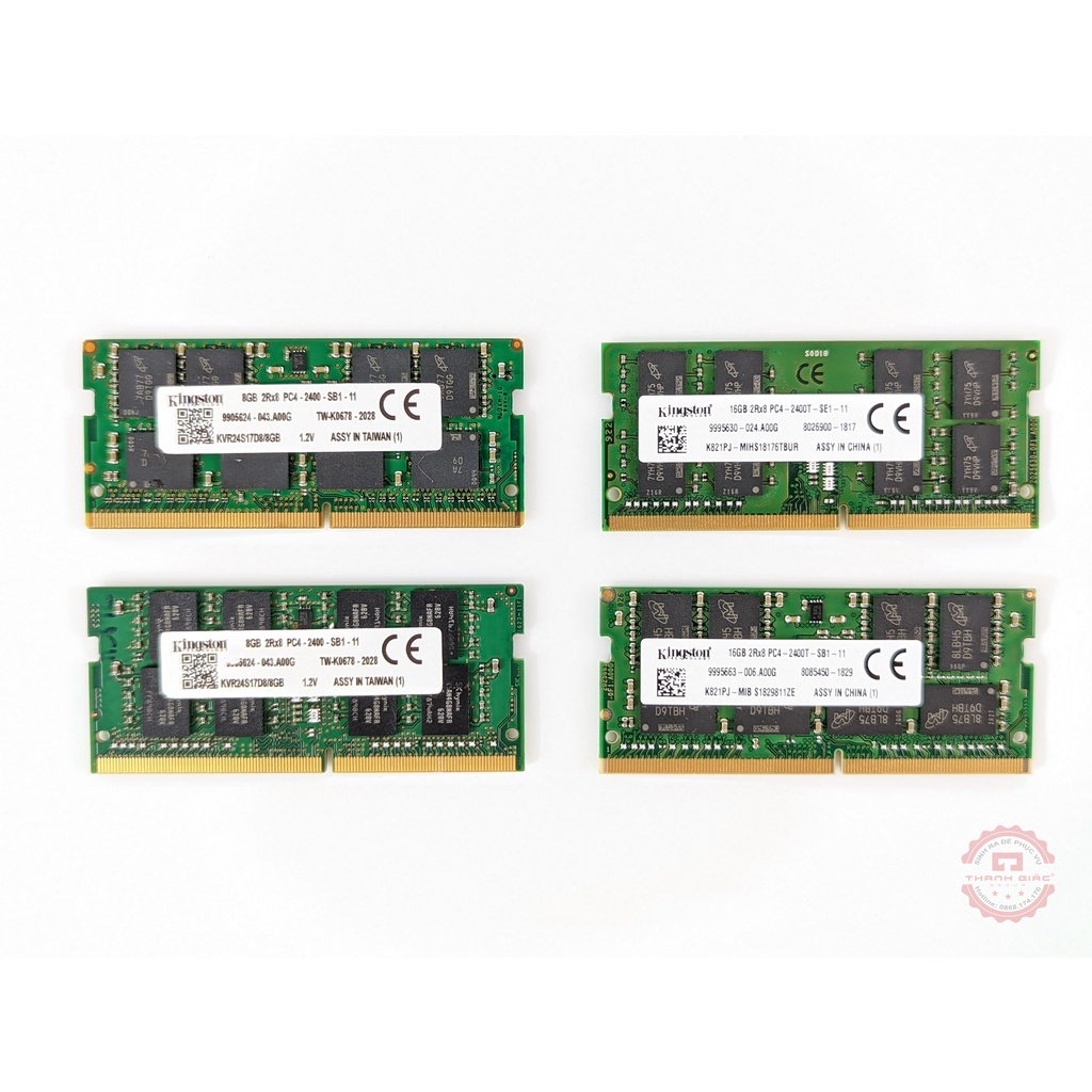 Ram Laptop Kingston DDR4 16GB 2400MHz 2Rx8 KVR24S17D8/16 - Bảo Hành 4 Năm