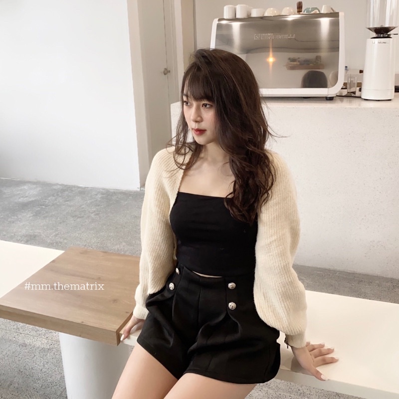  Áo len cardigan mỏng khoác hờ tay bo - áo khoác len dáng lửng | BigBuy360 - bigbuy360.vn