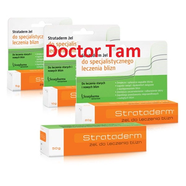 Strataderm 5g 10g 20g silicone gel chăm sóc sẹo của chuyên gia Thụy Sĩ