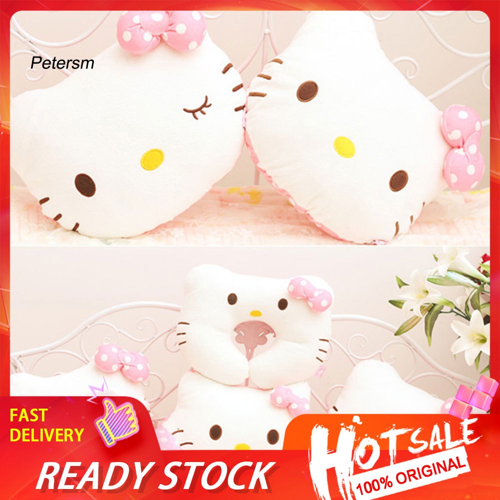 Gối Tựa Đầu Xe Hơi Mềm Mại Thiết Kế Hello Kitty Đáng Yêu