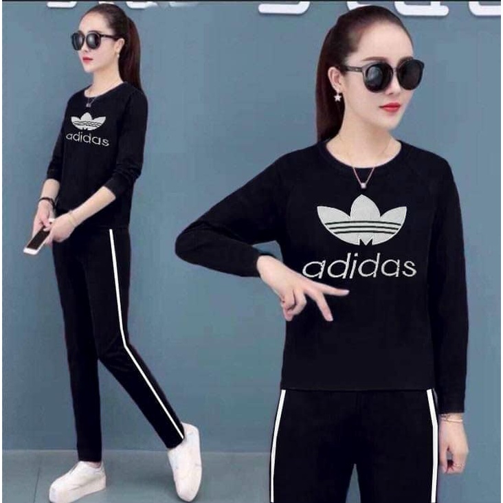 Set Bộ Cotton Dài Logo Thêu Cực Xinh - Hàng Y Hình