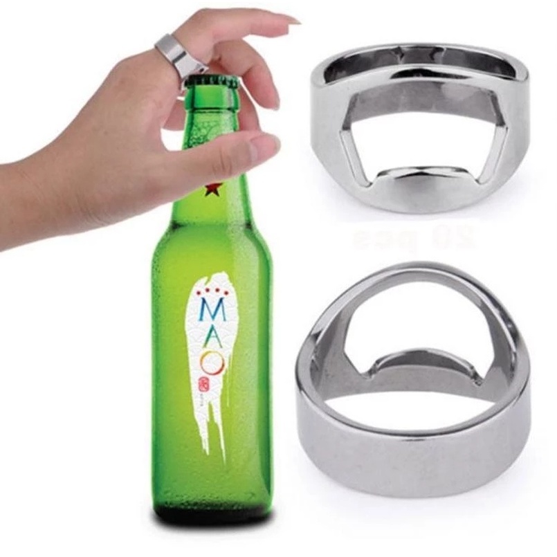 Dụng Cụ Mở Nắp Chai Bằng Thép Không Gỉ Đa Chức Năng