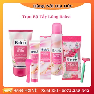 Kem tẩy lông, bọt tẩy lông và kem dưỡng sau cạo lông Balea của Đức