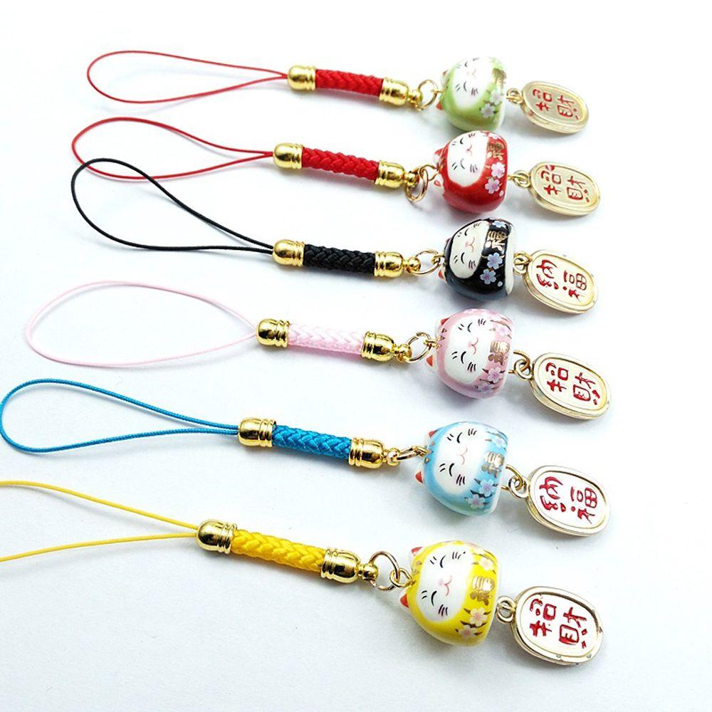 Dây Đeo Điện Thoại Hình Mèo May Mắn