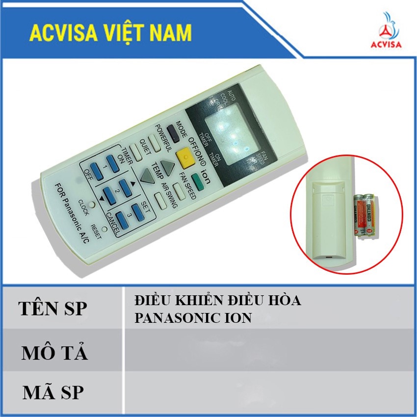 Remote - Điều khiển các dòng điều hòa Panasonic ⚡Sẵn Hàng⚡