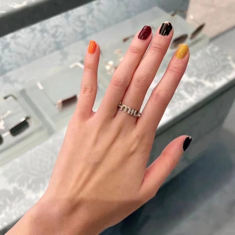 Nhẫn Đính Đá Màu Bạc Dễ Thương Dành Cho Cặp Đôi