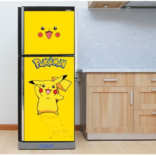 Decal trang trí tủ lạnh mẫu Pikachu độ phai màu trên 10 năm