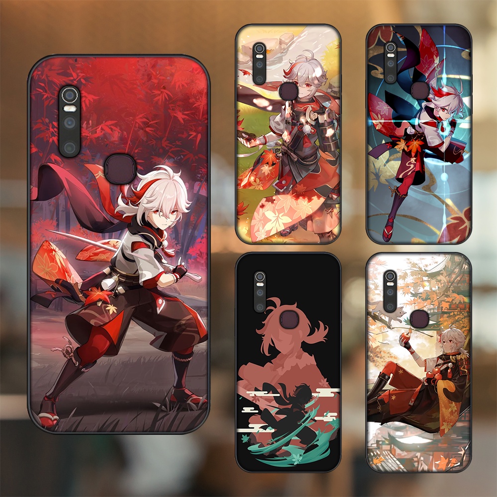 Ốp lưng Vivo V15 viền đen in hình Kazuha Genshin Impact